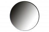 MIRROR ROUND BLACK METAL METAL SMOKED GLASS 120